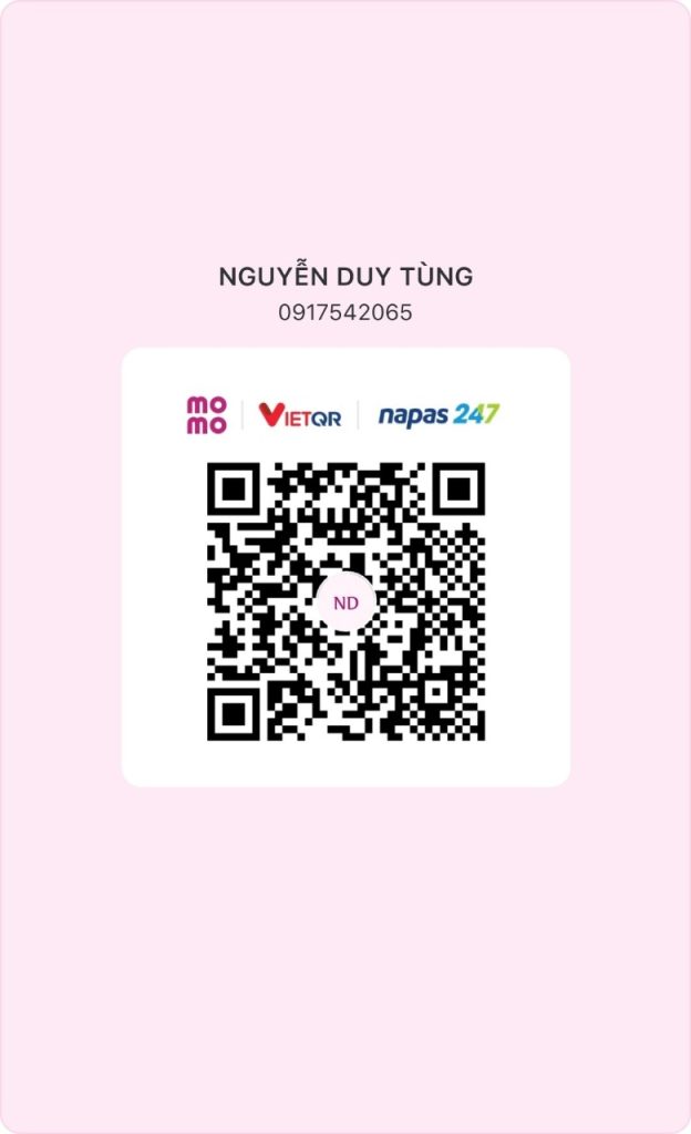 Mã QR donate MoMo Nguyễn Duy Tùng – Ủng hộ tác giả.